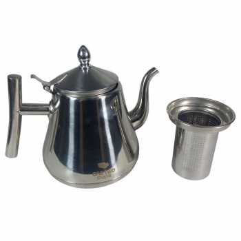 Gambar produk One Two Cups Teko Teh Stainless Steel Saringan Tahan Panas Teapot 1L - HS4012