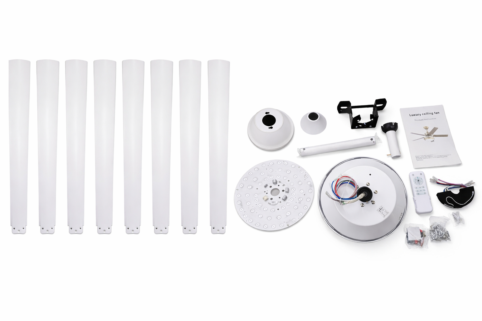 Gambar produk SOVE Kipas Angin Gantung Lampu LED Tri Color with Remote 70 Inch - SR016