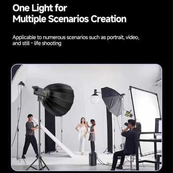 Gambar produk BEDIRO Lampu Studio LED Fill Light 3in1 Color Universal Mount 200W - T200 Pro