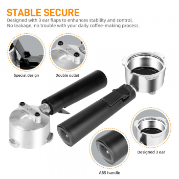 Gambar produk CAFEGA Portafilter Filter Double Outlet Stainless Steel 304 2 Cup 51mm - EC200