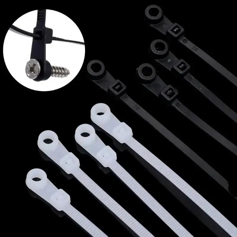 ALLIFE Kabel Ties Zip Screw Nail Hole Cable Nylon 5mm 100 PCS 5x150mm - Z120 Gambar produk ALLIFE Kabel Ties Zip Screw Nail Hole Cable Nylon 5mm 100 PCS 5x150mm - Z120