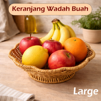 KKHouse Keranjang Wadah Buah Basket Storage Holder Plastic Rattan - C0020