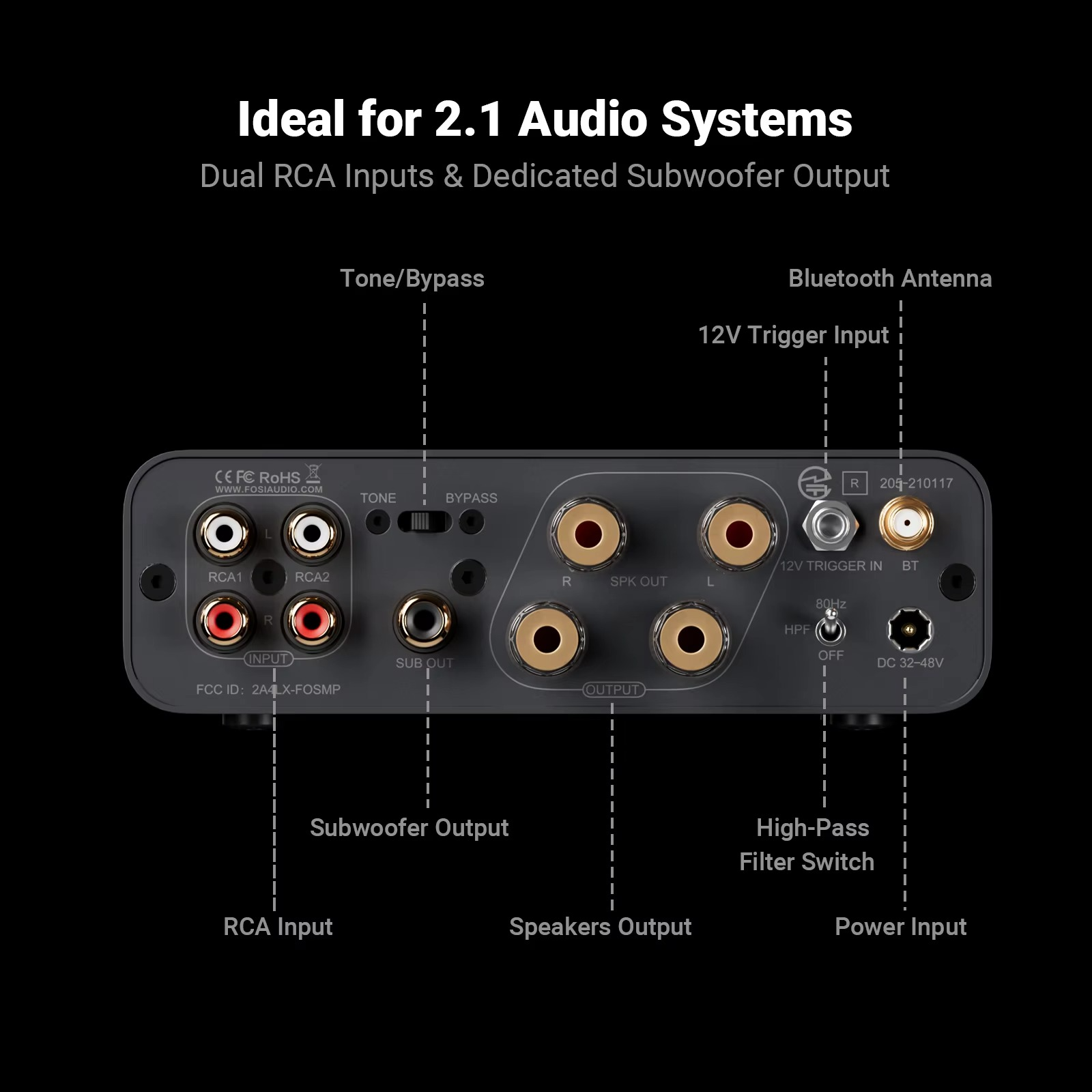Fosi Audio Power Amplifier HiFi Bluetooth Stereo PFFB Feedback - BT20A MAX Gambar produk Fosi Audio Power Amplifier HiFi Bluetooth Stereo PFFB Feedback - BT20A MAX