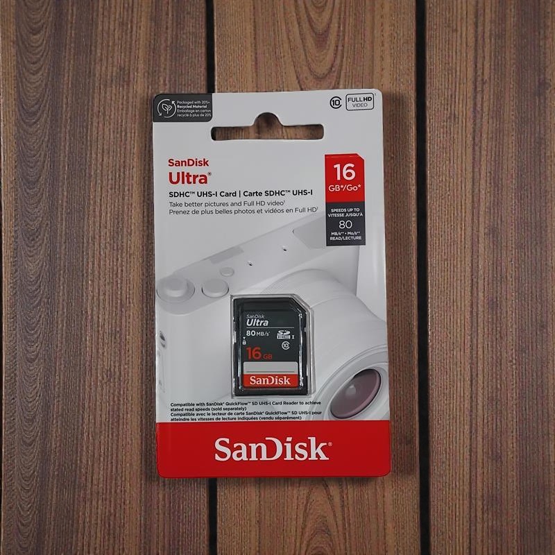 SanDisk Ultra SDHC UHS-I Class 10 SD Card (80MB/s) 16GB - SDSDUNS-GN3IN Gambar produk SanDisk Ultra SDHC UHS-I Class 10 SD Card (80MB/s) 16GB - SDSDUNS-GN3IN