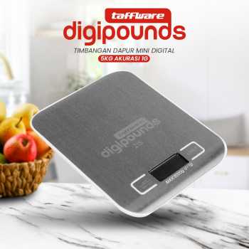 Taffware Digipounds Timbangan Dapur Mini Digital Scale 5kg 1g - Z1S