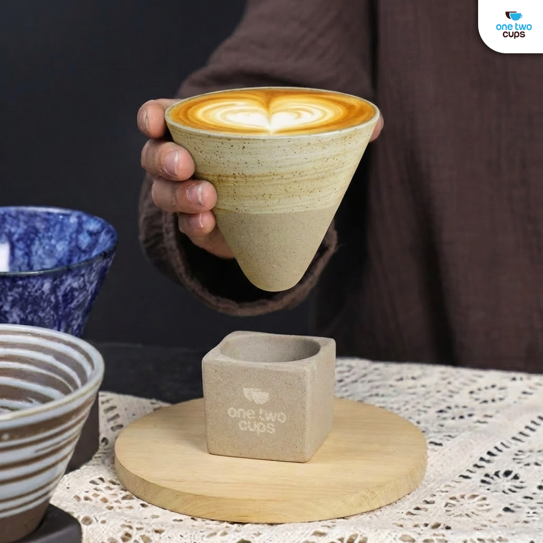 One Two Cups Gelas Keramik Kopi Teh Japanese Cone Shape Cup 100ml - PDQ001 Gambar produk One Two Cups Gelas Keramik Kopi Teh Japanese Cone Shape Cup 100ml - PDQ001