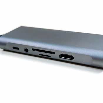 Gambar produk EASYIDEA USB Type C Hub 10 in 1 HDMI VGA USB 3.0 LAN RJ45 Card Reader - VD76