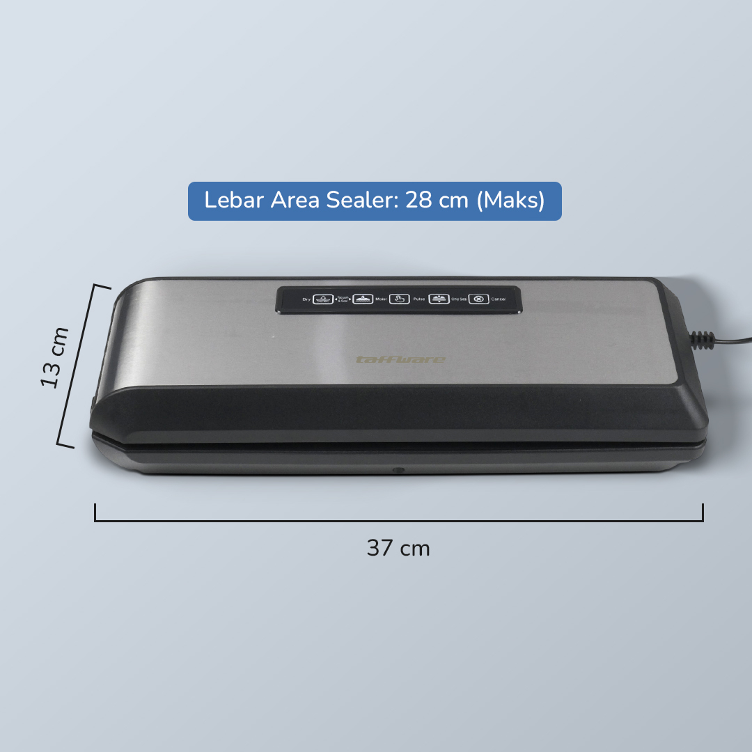 Taffware Alat Vakum Makanan Vacuum Sealer Packaging Machine with Bag - HP-9008 Gambar produk Taffware Alat Vakum Makanan Vacuum Sealer Packaging Machine with Bag - HP-9008