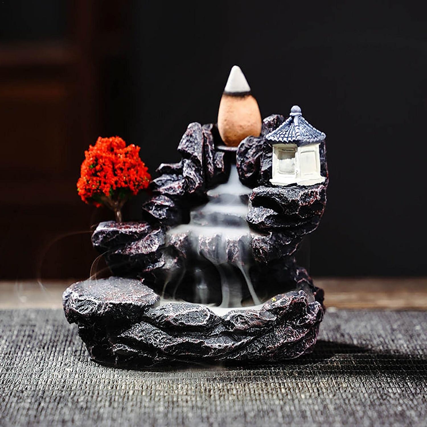 WINWAN Tempat Dupa Hio Incense Burner Mountains River Waterfall - MT10 Gambar produk WINWAN Tempat Dupa Hio Incense Burner Mountains River Waterfall - MT10