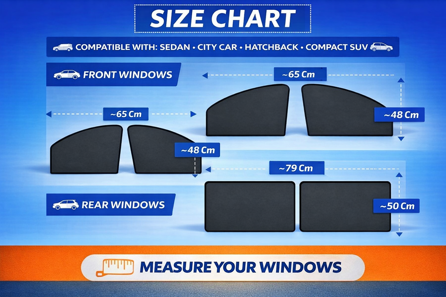 YZH Pelindung Panas Kaca Mobil Magnetic Sunshade Front and Rear Glass Gambar produk YZH Pelindung Panas Kaca Mobil Magnetic Sunshade Front and Rear Glass