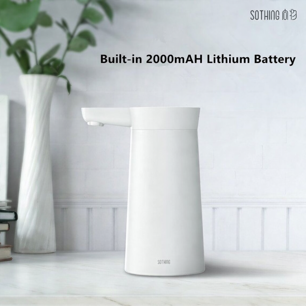 Sothing Dispenser Pompa Galon Air Automatic Pump Rechargeable 2000mAh - DSHJ-S-2004 Gambar produk Sothing Dispenser Pompa Galon Air Automatic Pump Rechargeable 2000mAh - DSHJ-S-2004