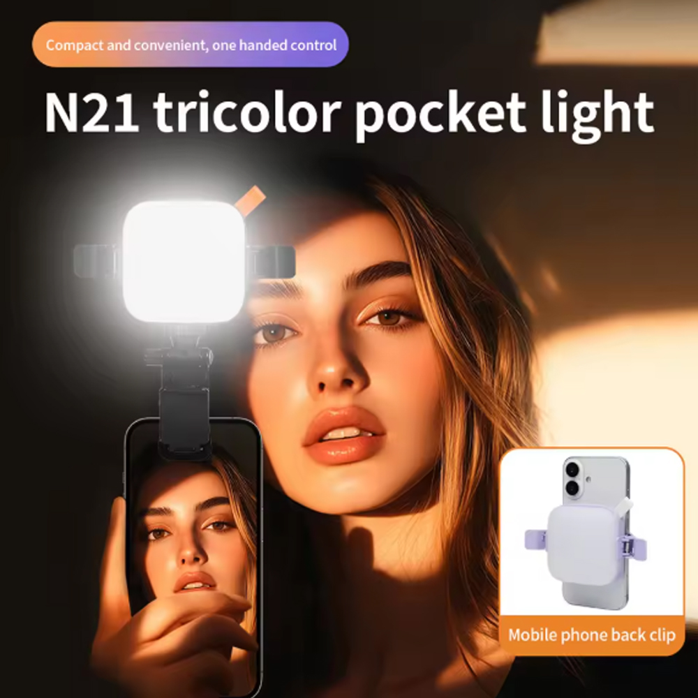 Gambar produk ASENGRY Lampu Fill Light LED 3in1 Color 2800-9000K Back Clip 1200mAh - N21