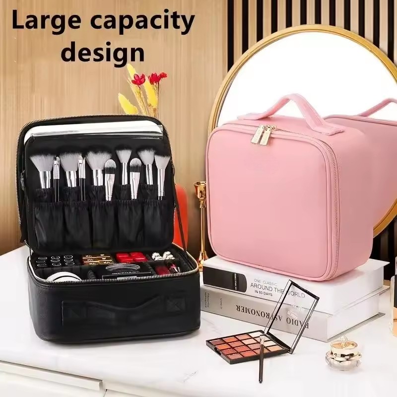 NICELAND Tas Kosmestik Kaca Mirror Make Up Travel Organizer 26x23x12cm - NL-10 Gambar produk NICELAND Tas Kosmestik Kaca Mirror Make Up Travel Organizer 26x23x12cm - NL-10