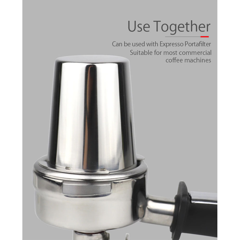 One Two Cups Dosing Cup Portafilter Espresso Machine Stainless Steel 51mm - YXA046 Gambar produk One Two Cups Dosing Cup Portafilter Espresso Machine Stainless Steel 51mm - YXA046