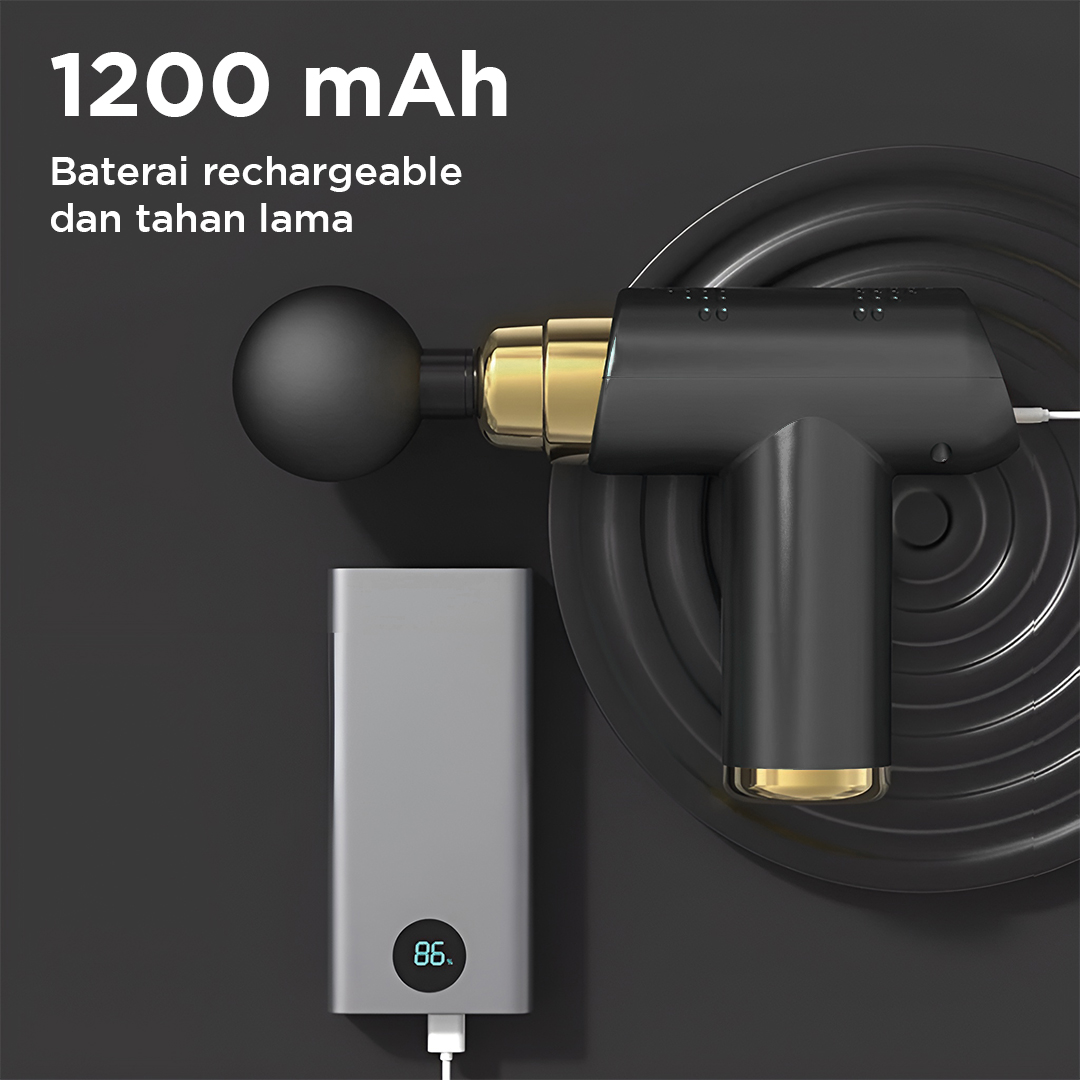 MINI.I Alat Pijat Elektrik Pundak Punggung Massage Gun 3600RPM - SK-368 Gambar produk MINI.I Alat Pijat Elektrik Pundak Punggung Massage Gun 3600RPM - SK-368