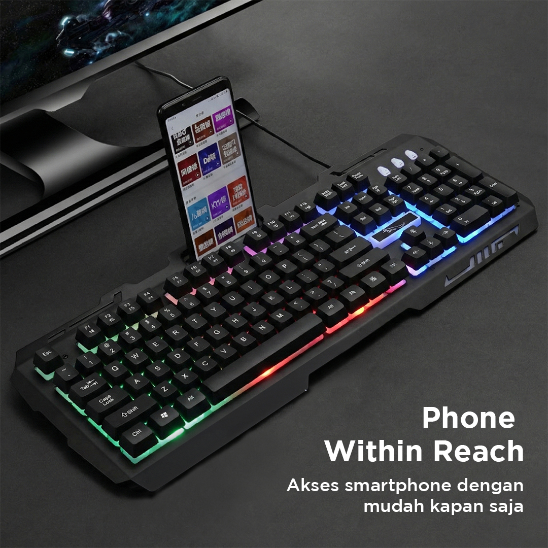 Leopard Gaming Keyboard Wired 104 Switch RGB Backlight - G700 Gambar produk Leopard Gaming Keyboard Wired 104 Switch RGB Backlight - G700