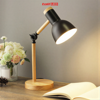 Gambar produk TaffLED Lampu Meja Belajar LED Model Nordic Wooden Art 12W 3in1 Color - PK407