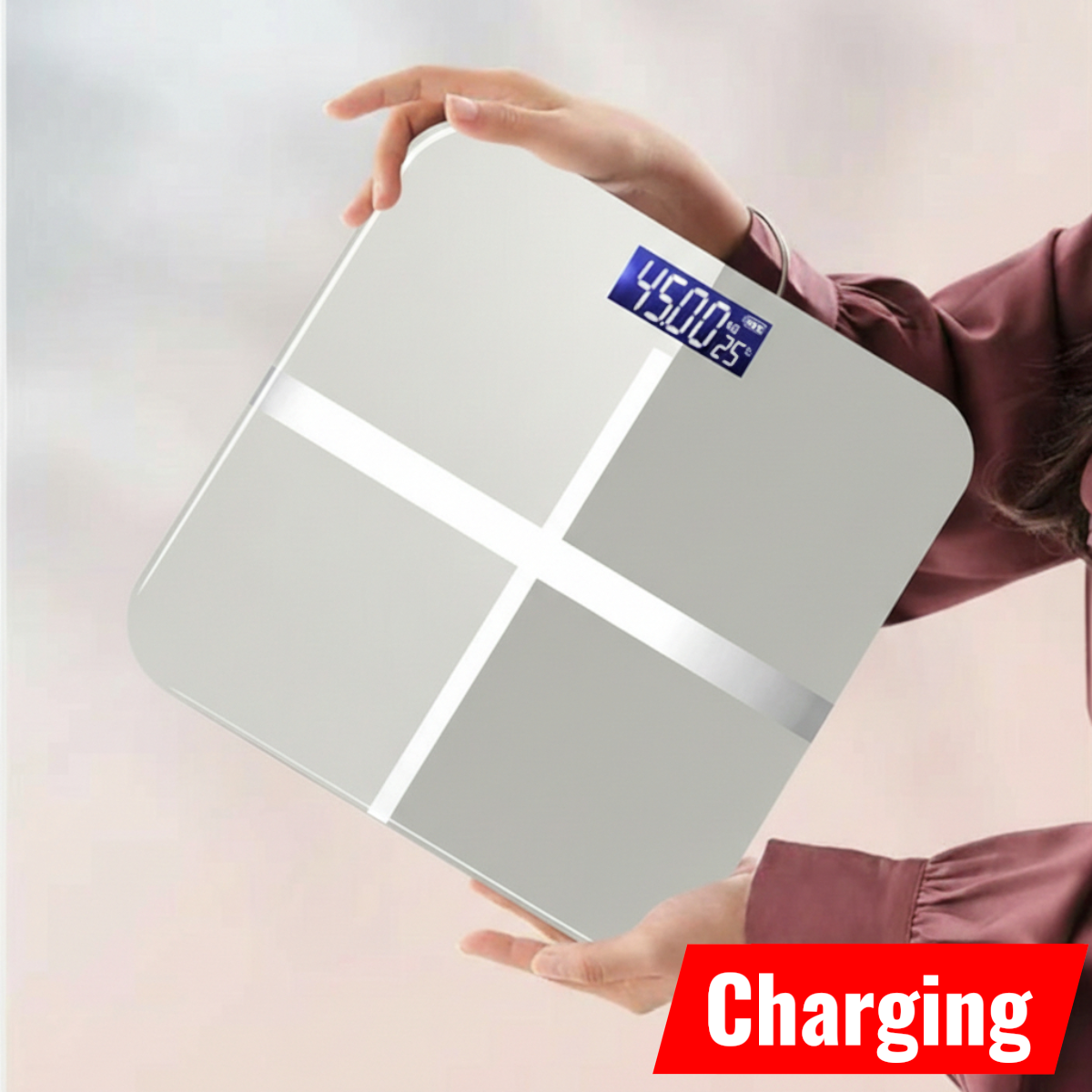 LIFEHOOD Timbangan Badan Digital Scale LED Display 180kg Charging - SC-08 Gambar produk LIFEHOOD Timbangan Badan Digital Scale LED Display 180kg Charging - SC-08