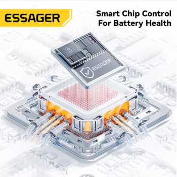 Gambar produk ESSAGER Kabel Data USB Type C Fast Charging LED Display 7A 100W 1M - ES-X76