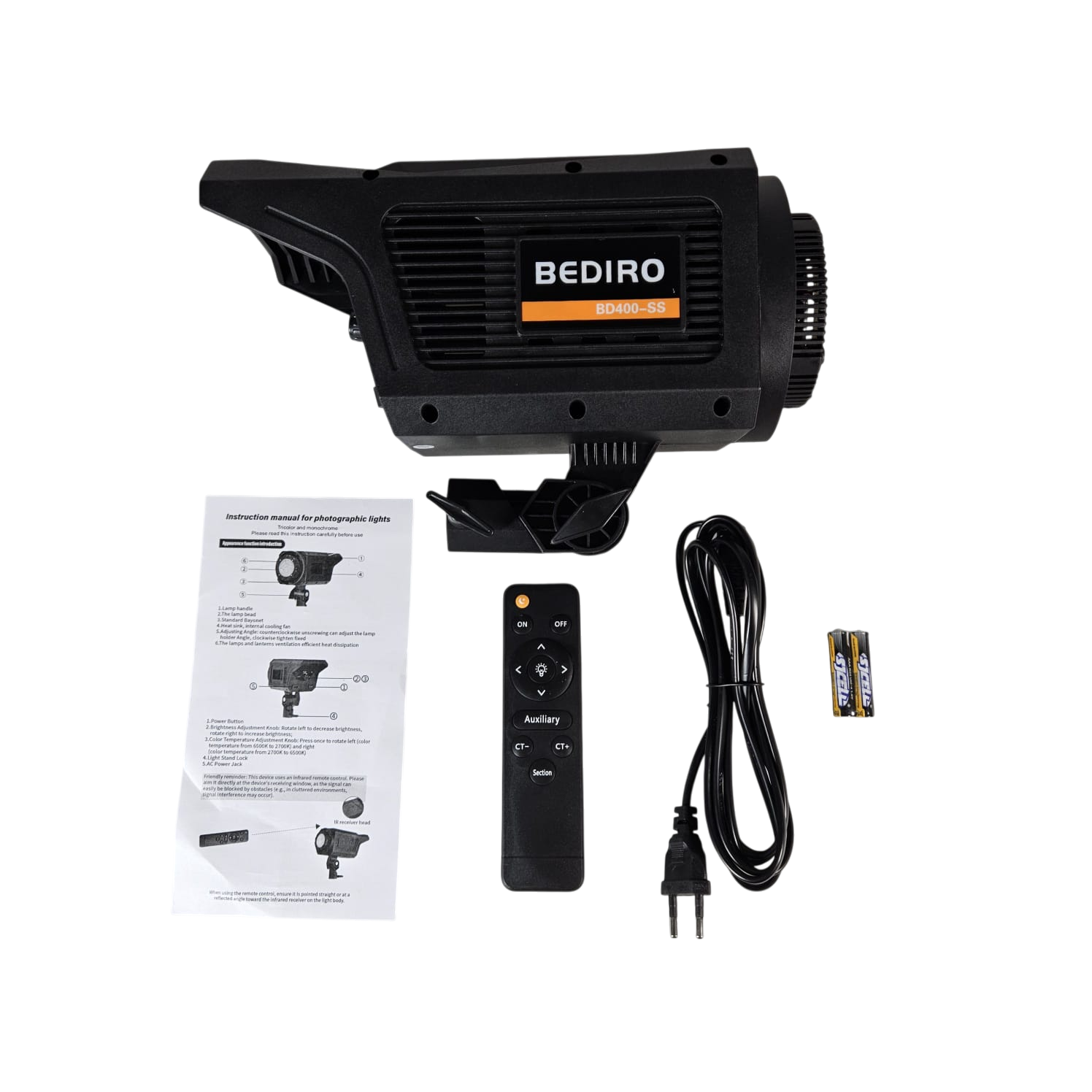 Gambar produk BEDIRO Lampu Studio LED Fill Light 3in1 Color Universal Mount 100W - BD400-SS