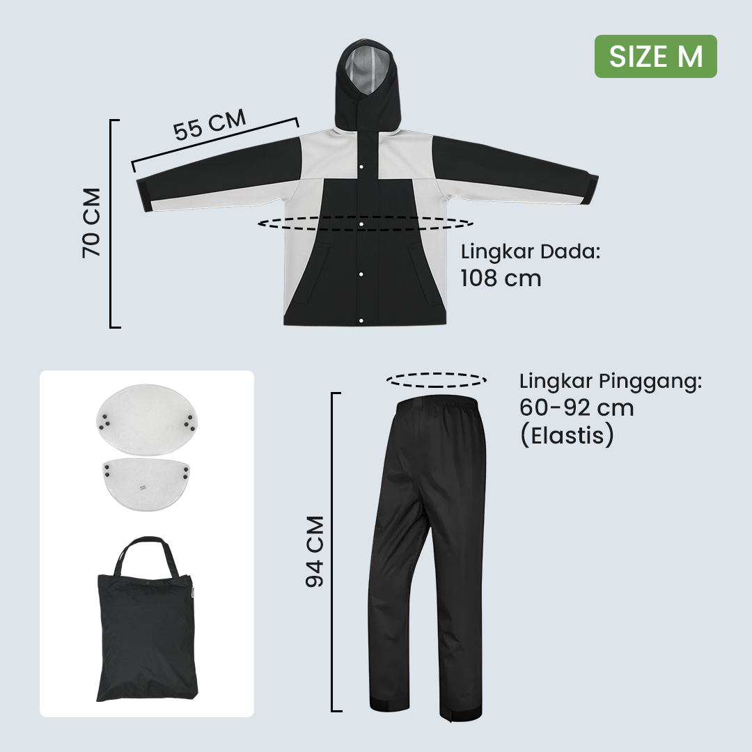 Keyru Jas Hujan Setelan Motor Polyester Pongee Waterproof Raincoat M - ZY-8118 Gambar produk Keyru Jas Hujan Setelan Motor Polyester Pongee Waterproof Raincoat M - ZY-8118