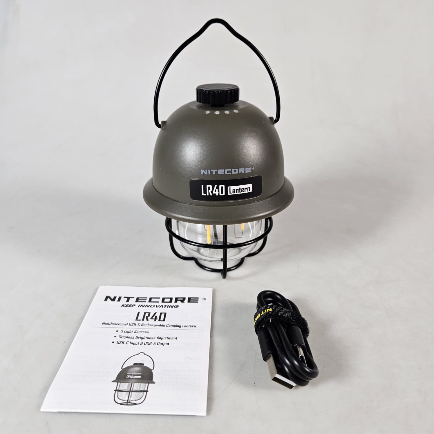 Gambar produk NITECORE Lampu LED Camping Lantern USB 4000 mAh 3 Light Sources - LR40