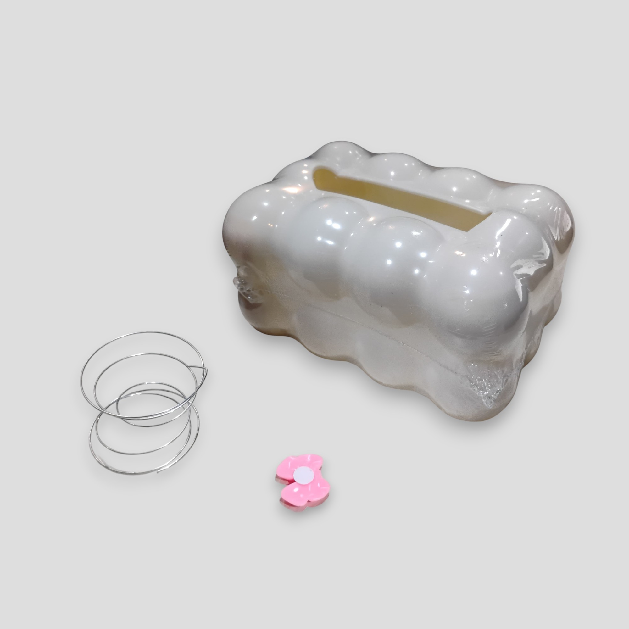 YIBEI Kotak Tisu Model Awan Storage Tissue Box 19cm - ZJ85 Gambar produk YIBEI Kotak Tisu Model Awan Storage Tissue Box 19cm - ZJ85