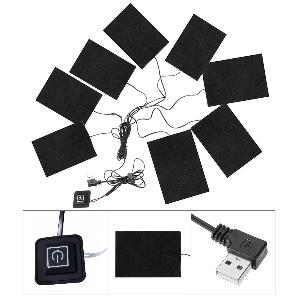 HailiCare Penghangat Pakaian Elektrik USB Heating Pad 3 Levels 8 Pad - BZ550 Gambar produk HailiCare Penghangat Pakaian Elektrik USB Heating Pad 3 Levels 8 Pad - BZ550