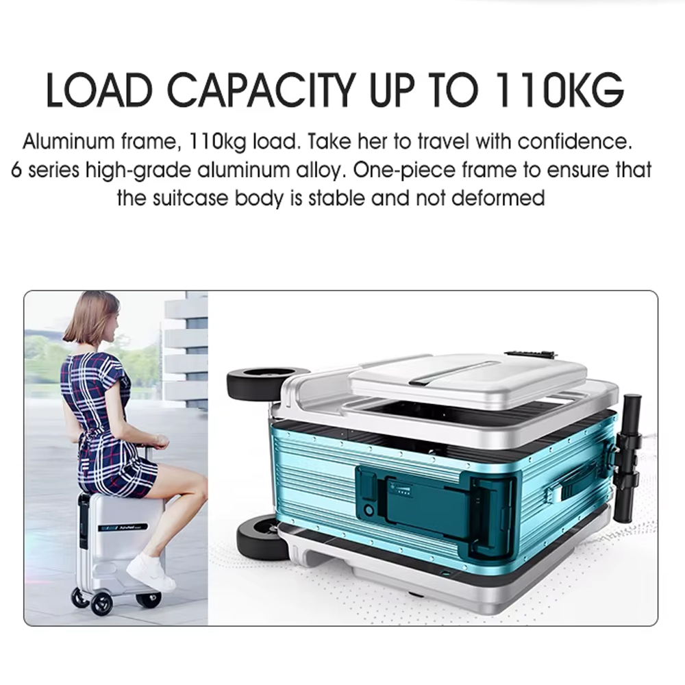 TaffGO Koper Skuter Elektrik Airwheel Style Luggage 2600mAh 24 Inch - SE50 Gambar produk TaffGO Koper Skuter Elektrik Airwheel Style Luggage 2600mAh 24 Inch - SE50