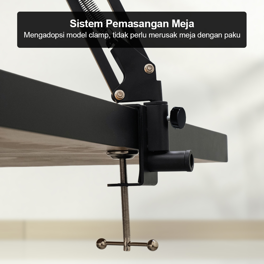 MAMEN Lazypod Holder HP Stand 360 Rotation Adjustable Desk Clamp - MM3 Gambar produk MAMEN Lazypod Holder HP Stand 360 Rotation Adjustable Desk Clamp - MM3