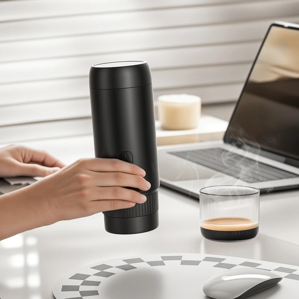 One Two Cups Portable Coffee Maker 2in1 Nespresso 20 Bar 1500mAh - HS9440-2S Gambar produk One Two Cups Portable Coffee Maker 2in1 Nespresso 20 Bar 1500mAh - HS9440-2S