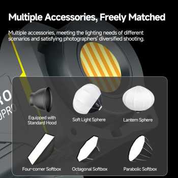 Gambar produk BEDIRO Lampu Studio LED Fill Light 3in1 Color Universal Mount 200W - T200 Pro