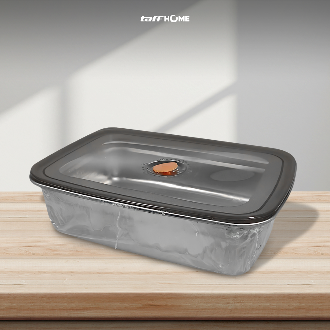 TaffHOME Kotak Makan Anti Tumpah Lunch Bento Box Stainless Steel 410 928ml - KT275 Gambar produk TaffHOME Kotak Makan Anti Tumpah Lunch Bento Box Stainless Steel 410 928ml - KT275