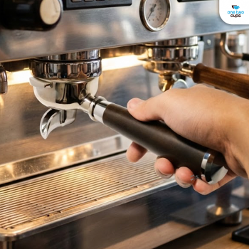 Gambar produk One Two Cups Portafilter Single Spout Stainless Steel 58mm Kayu Rosewood - AL304