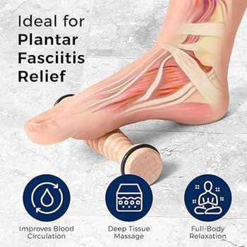 Footpain Alat Pijat Refleksi Kaki Terapi Wooden Massager Roller - K3