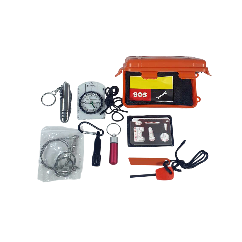 FervorFOX Emergency Survival Kit Multifunctional First Aid SOS - J020 Gambar produk FervorFOX Emergency Survival Kit Multifunctional First Aid SOS - J020