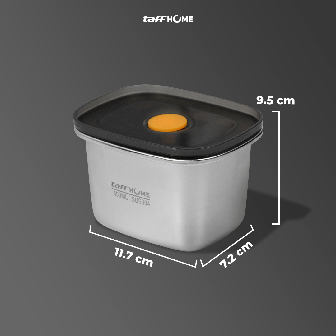 TaffHOME Kotak Makan Lunch Box Multifunction Stainless Steel 304 450ml - AC-21 Gambar produk TaffHOME Kotak Makan Lunch Box Multifunction Stainless Steel 304 450ml - AC-21