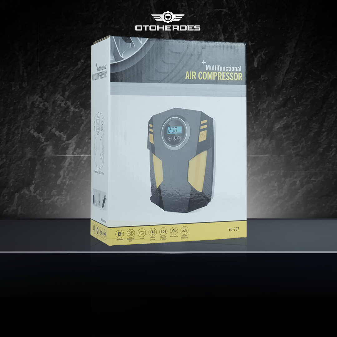 OTOHEROES Pompa Ban Elektrik Portable Air Compressor DC 12V 150 PSI - YD-787 Gambar produk OTOHEROES Pompa Ban Elektrik Portable Air Compressor DC 12V 150 PSI - YD-787