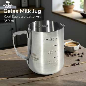 One Two Cups Milk Jug Cangkir Latte Art Espresso Stainless Steel 201 - ZM078