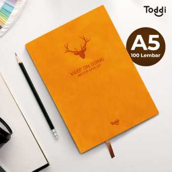 Toddi Buku Jurnal Leather Notebook Diary 68GSM 200 Halaman Lined - CW-50