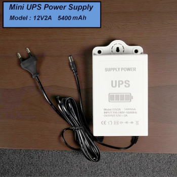 HAOWANGDA Mini UPS Power Supply Backup for CCTV Router Alarm - 12V2A