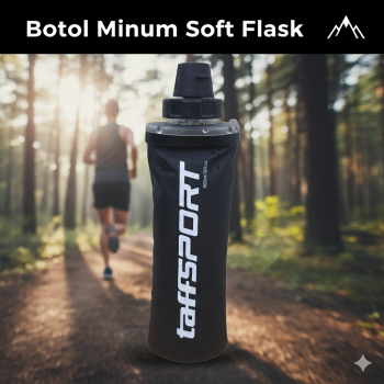 TaffSPORT Botol Minum Soft Flask Foldable Sport Water TPU 600ml - TS-60