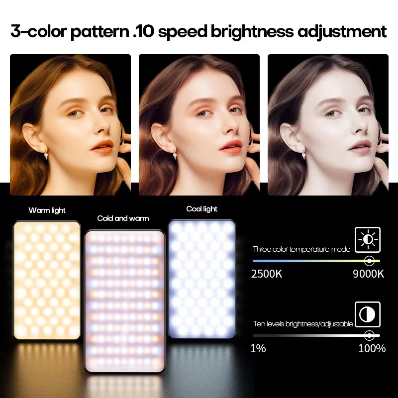 Gambar produk WINGEAR Lampu Fill Light LED 3in1 Color 2500-9000K Magnetic 3000mAh - M19