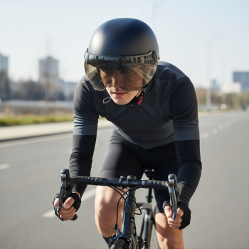 Gambar produk SPORT BIBU Helm Sepeda Skuter Motor Retro Vintage Half Face With Visor - U20