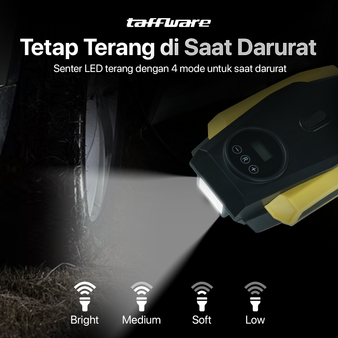 Taffware Pompa Ban Elektrik Portable Air Compressor DC 12V 50 PSI - ATJ-1166-mini Gambar produk Taffware Pompa Ban Elektrik Portable Air Compressor DC 12V 50 PSI - ATJ-1166-mini