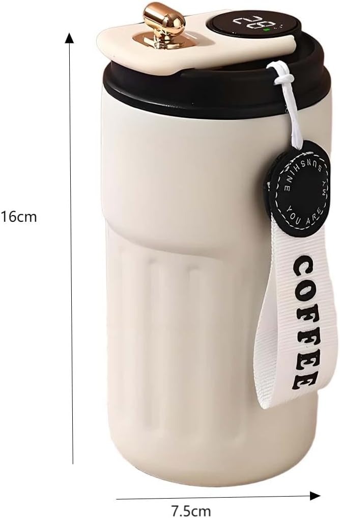 HOT&COOL Mug Double Layer Smart Temperature Stainless Steel 316 450ml - HC400 Gambar produk HOT&COOL Mug Double Layer Smart Temperature Stainless Steel 316 450ml - HC400