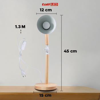 Gambar produk TaffLED Lampu Meja Belajar LED Model Nordic Wooden Art 12W 3in1 Color - PK407