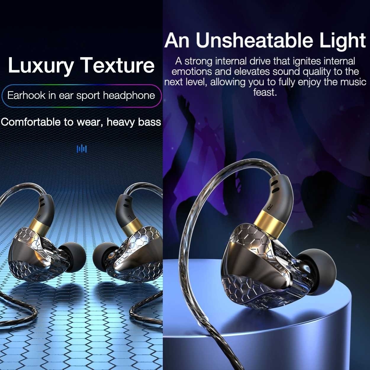 WKZ Earphone In-Ear Subwoofer Gaming Computer Sports with Microphone - S18 Gambar produk WKZ Earphone In-Ear Subwoofer Gaming Computer Sports with Microphone - S18