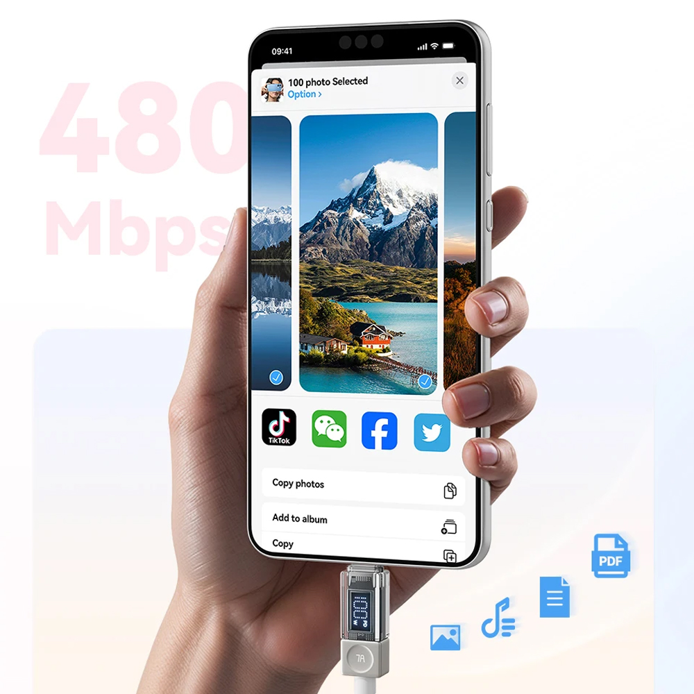 ESSAGER Kabel Data USB Type C Fast Charging LED Display 7A 100W 1M - ES-X76 Gambar produk ESSAGER Kabel Data USB Type C Fast Charging LED Display 7A 100W 1M - ES-X76