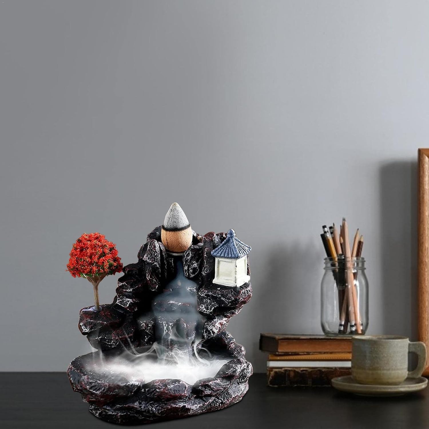 WINWAN Tempat Dupa Hio Incense Burner Mountains River Waterfall - MT10 Gambar produk WINWAN Tempat Dupa Hio Incense Burner Mountains River Waterfall - MT10